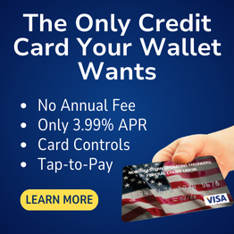 The only credit card your wallet wants; with no annual fee, card controls, tap to pay and only 3.99% APR